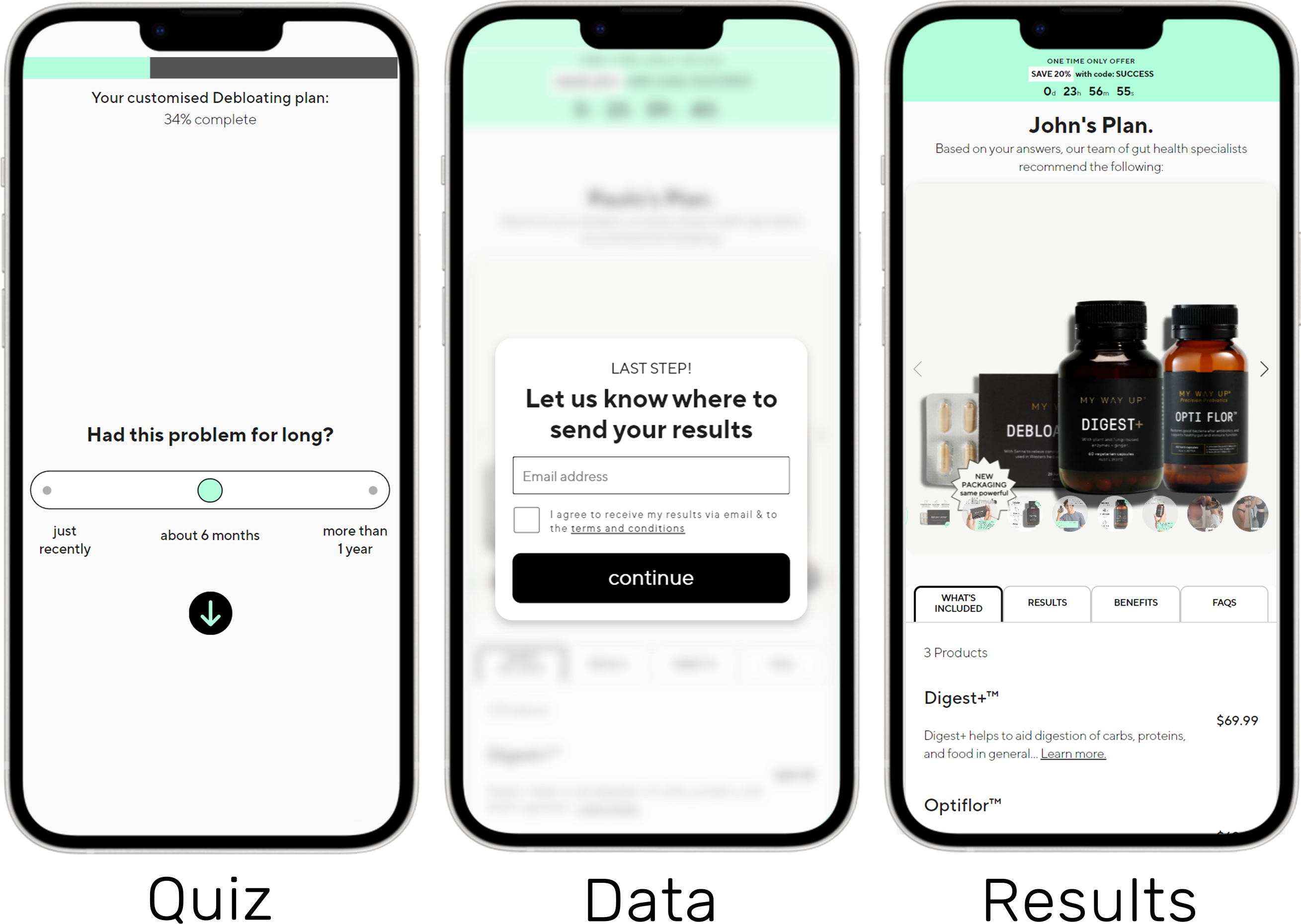 Product recommendation quiz