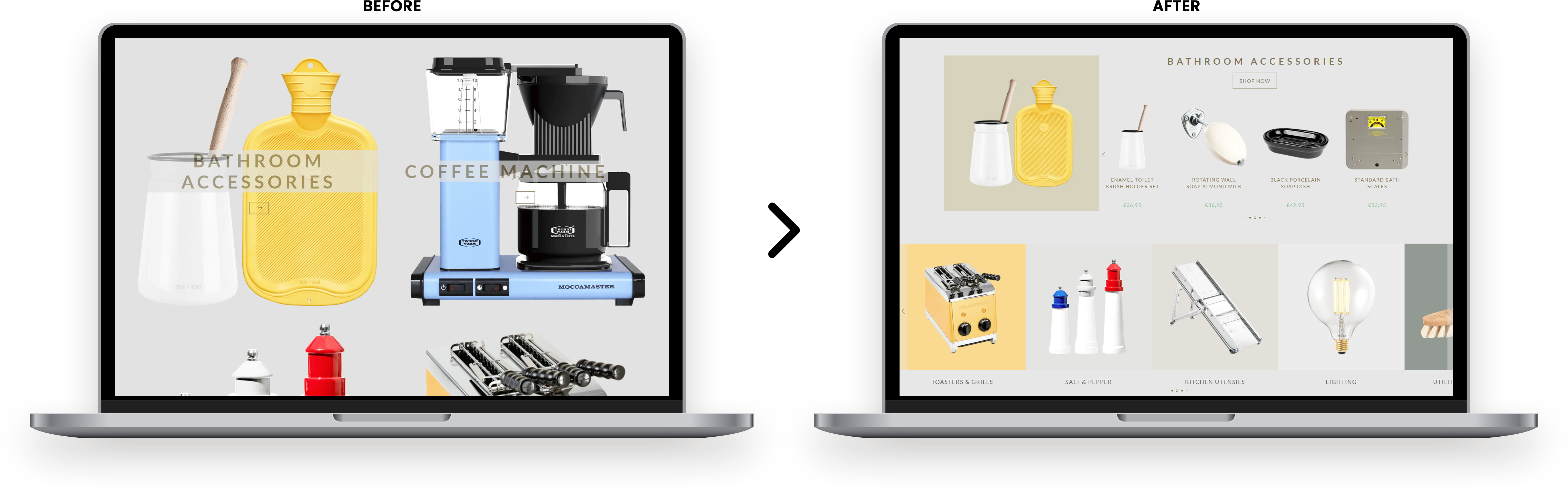 Dyke & Dean redesigned homepage across devices